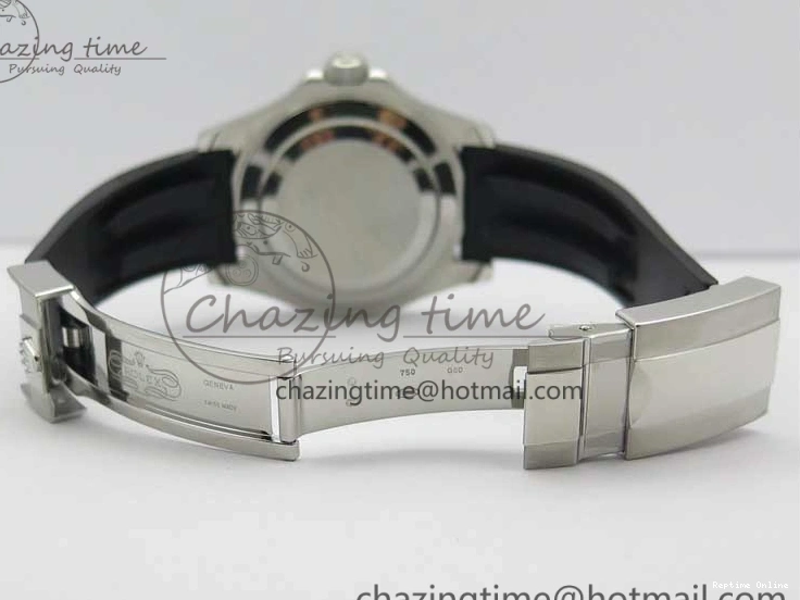 0130 Yacht-Master 116655 ARF SS Custom Made Black Ceramic Bezel on Oysterflex Rubber Strap A HighPerformance 3064